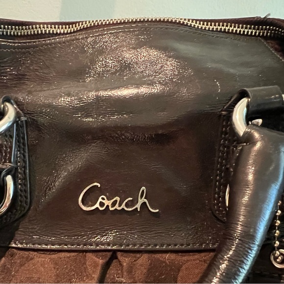 Coach Dark Brown Signature Shoulder Bag - Vintage 2000s - Picture 5 of 10
